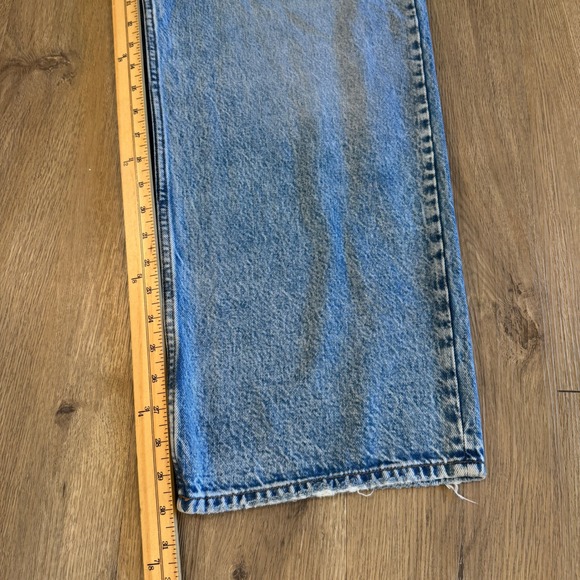 Abercrombie Fitch The Loose High Rise Jeans Light Wash Denim Women's Size 14R - Picture 3 of 10